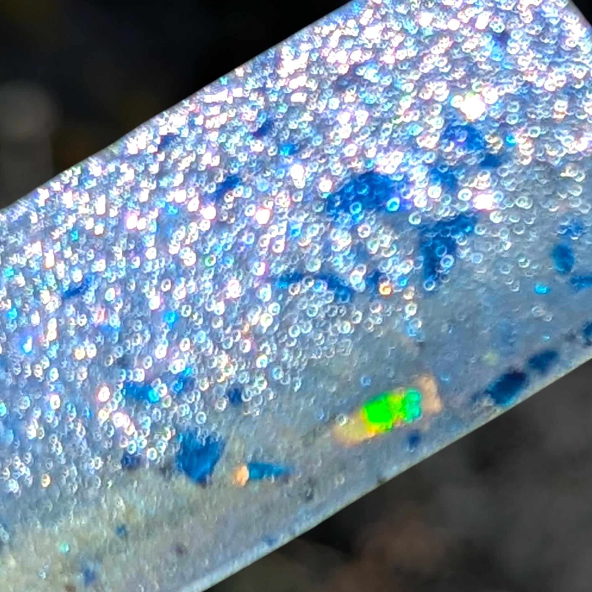 The Estes Method ~ Silver to Blue Glittery Holo Magnetic Sheer to Opaque Nail Polish