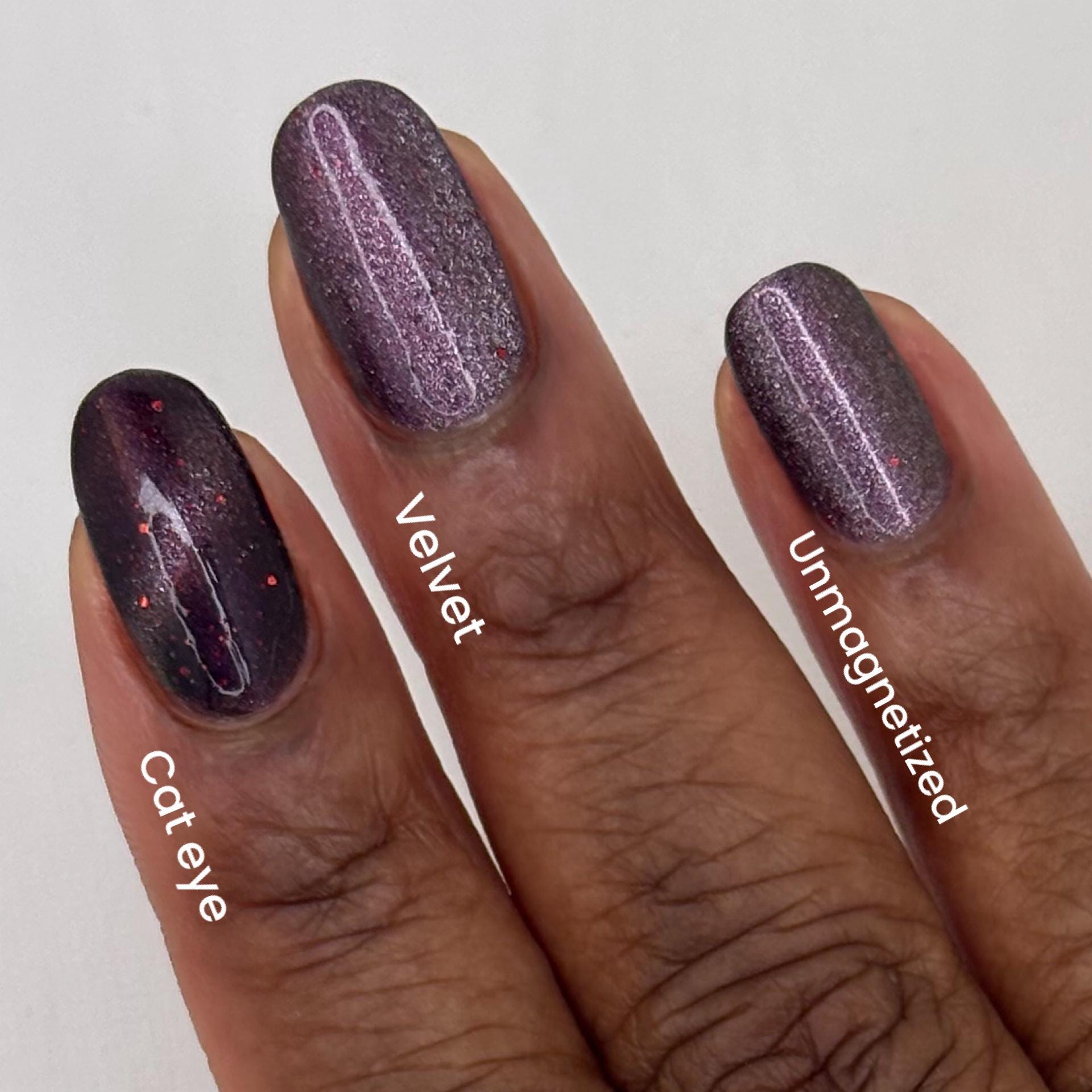 Krampus | Winter Mauve Magnetic Polish with Scattered Fiery Holo flakes