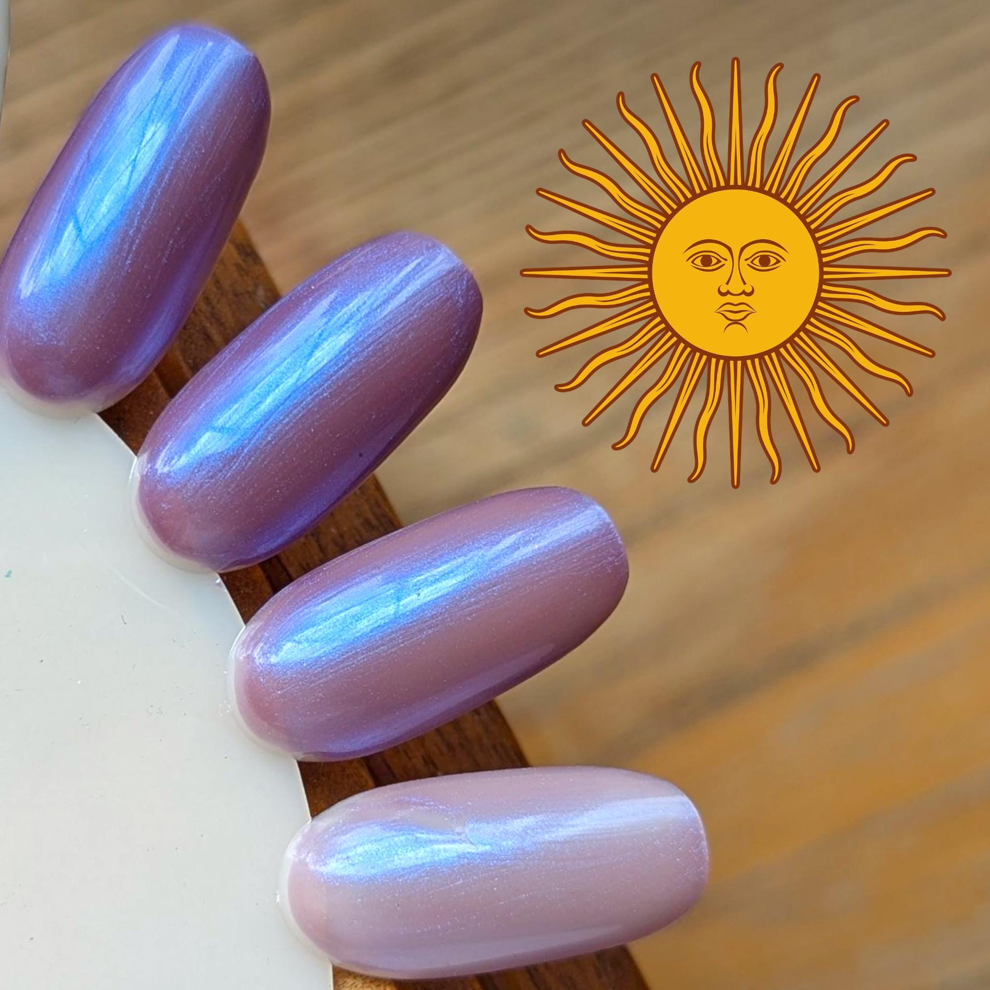 Lepidolite - Purple Blurple with Blue Shimmer Jelly Nail Polish