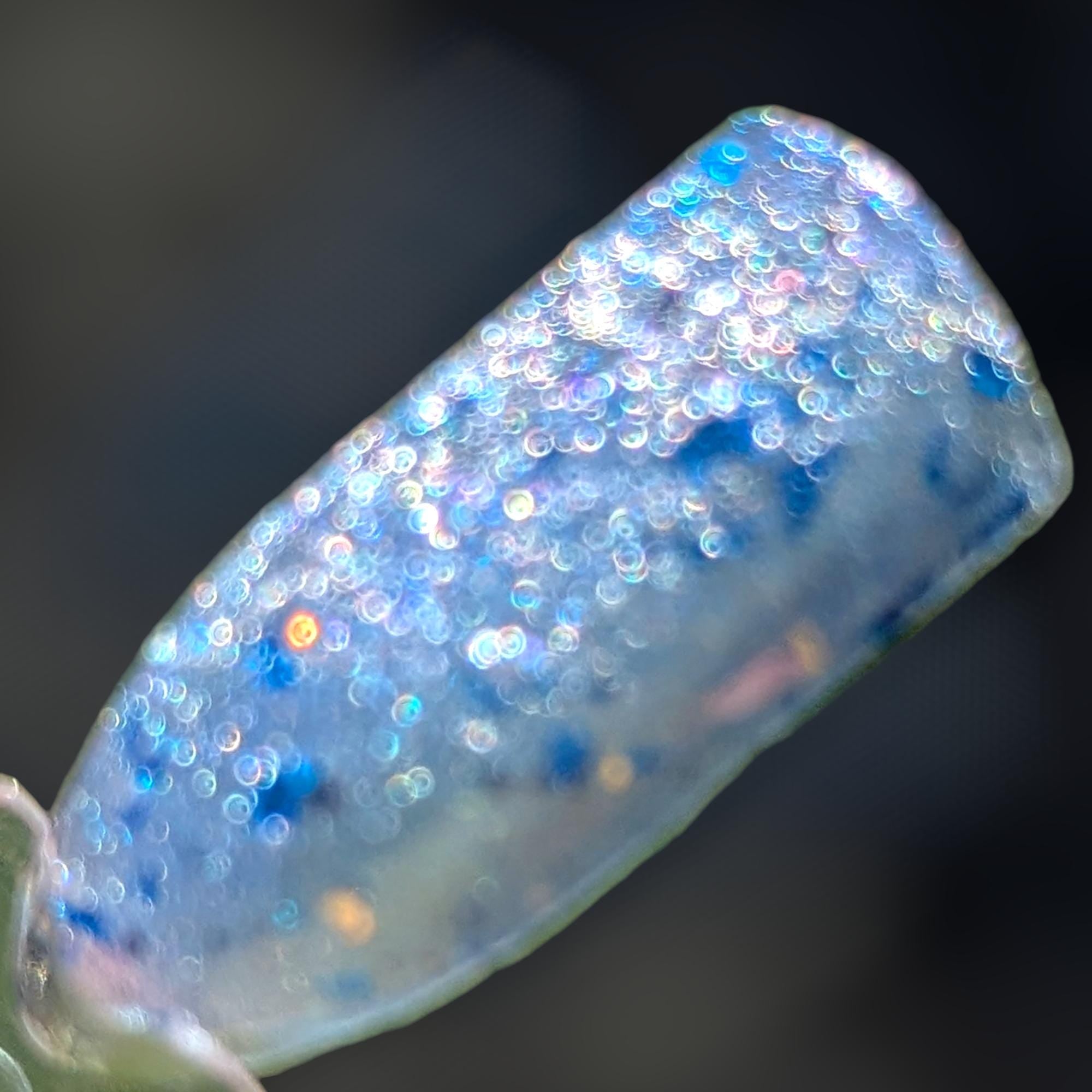 The Estes Method ~ Silver to Blue Glittery Holo Magnetic Sheer to Opaque Nail Polish