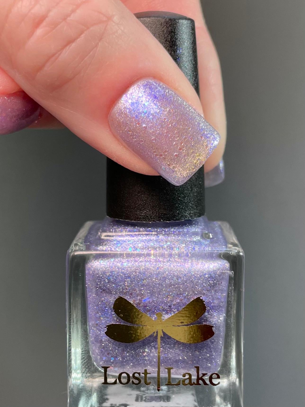 NORAD Santa Tracker | Magnetic pale periwinkle jelly with scattered green and purple holo flecks
