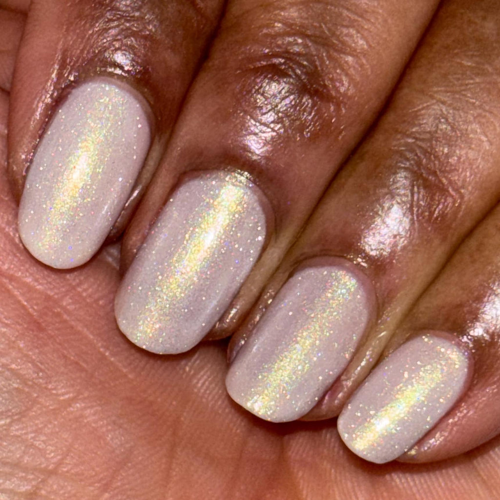 Cornice ~ White Gold Aurorial Sparkle Crelly Nail Polish