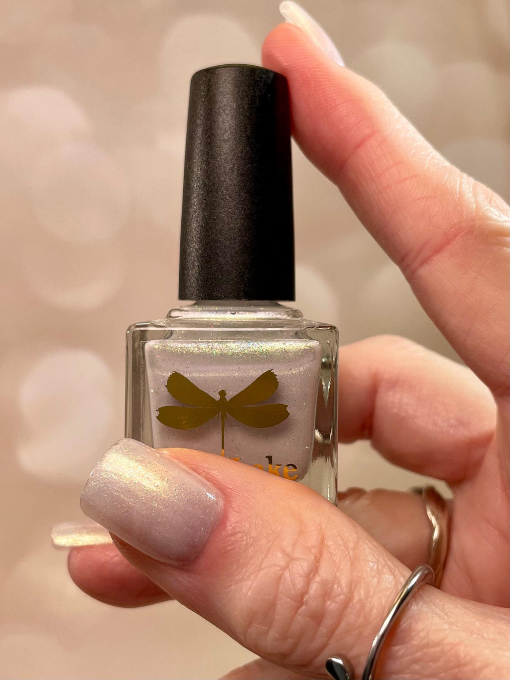 Cornice ~ White Gold Aurorial Sparkle Crelly Nail Polish