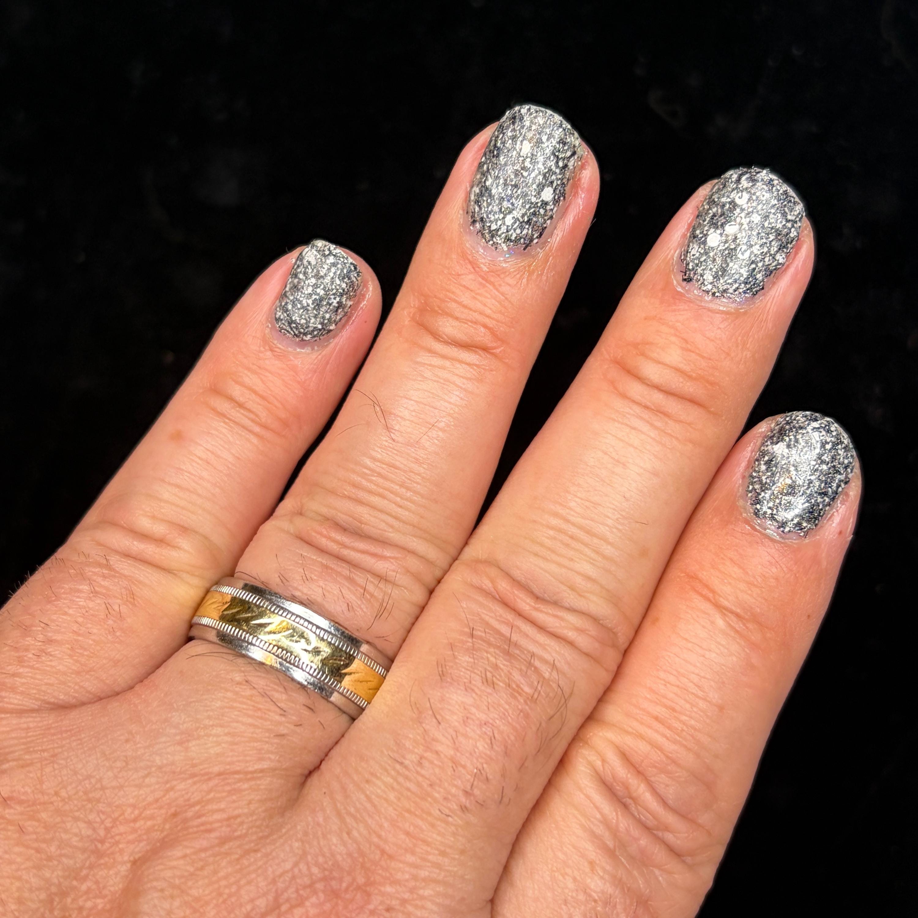 Ripley's Collection | Just Listen to the Scientist!! | Black & White Matte Glitter Polish with Linear Holo