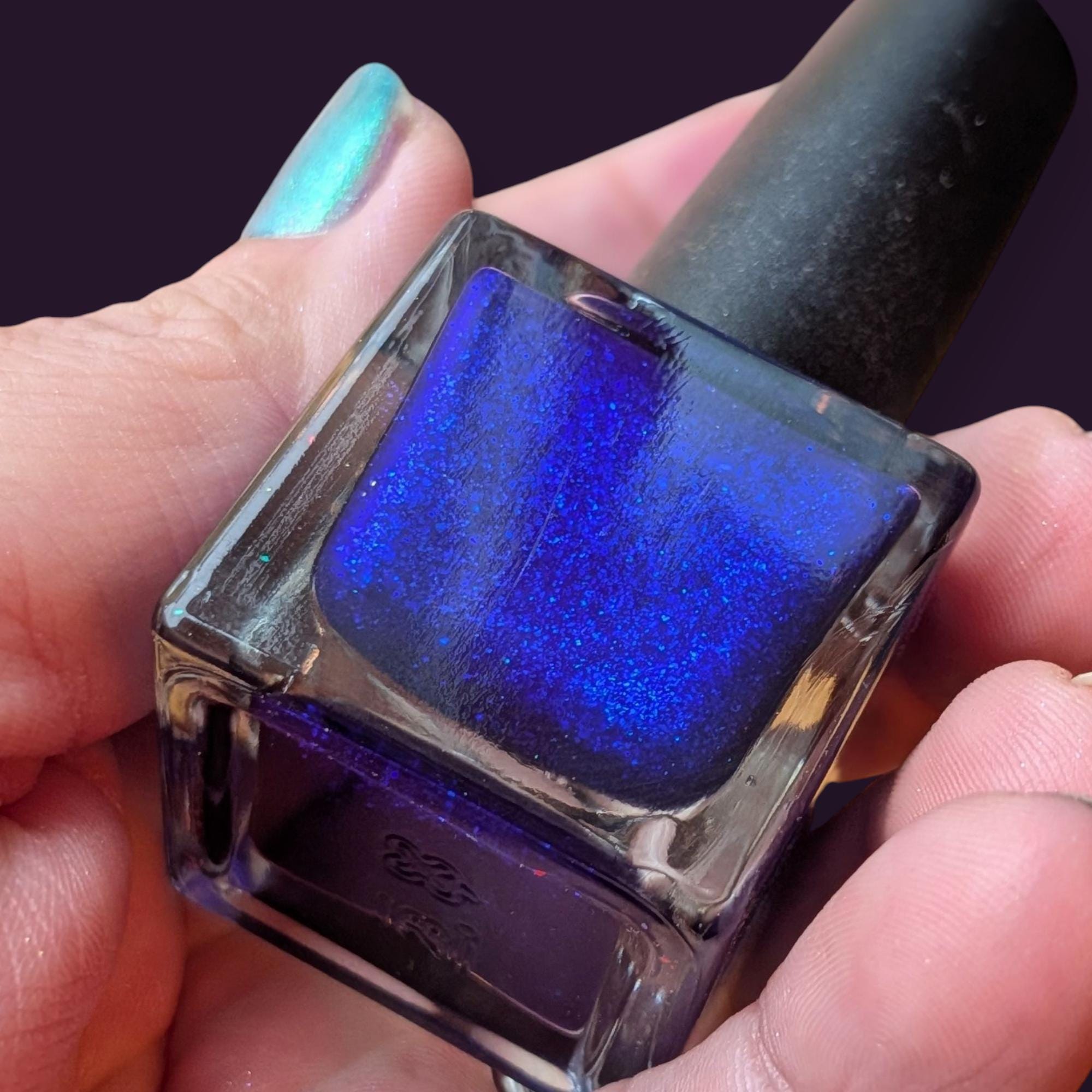 Light the Candles | Stunning Deep Purple Nail Polish with Blue Shimmer Flakes | Black Friday Exclusive!