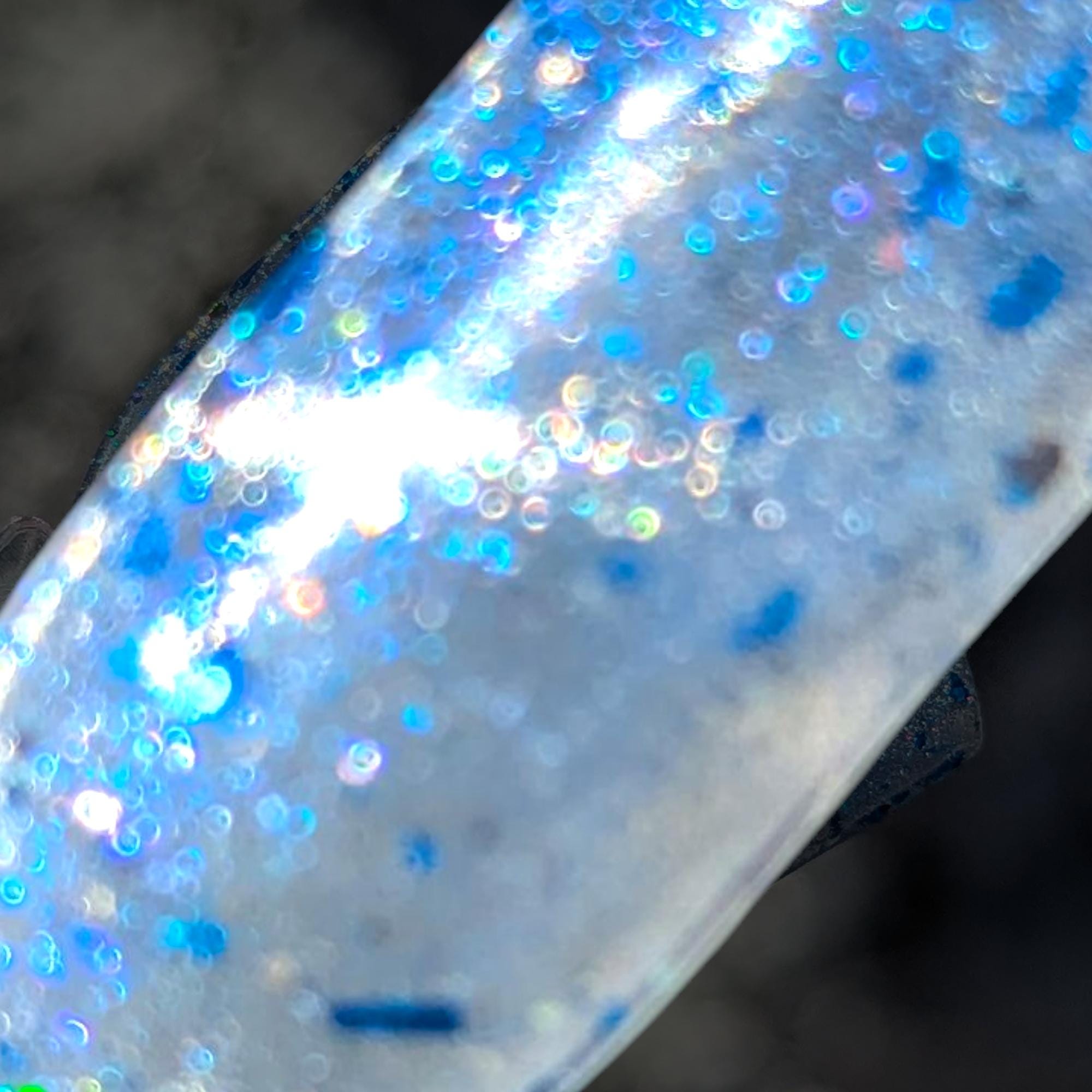 The Estes Method ~ Silver to Blue Glittery Holo Magnetic Sheer to Opaque Nail Polish