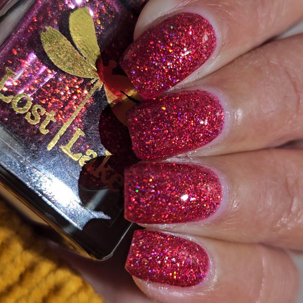 Sugared Cranberries | Sparkling Orange Red Holo Nail Polish