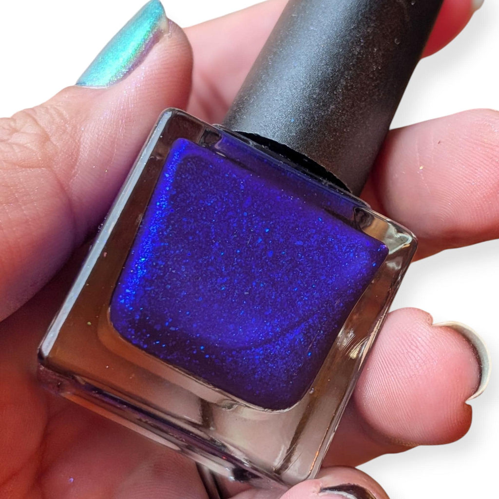 Light the Candles | Stunning Deep Purple Nail Polish with Blue Shimmer Flakes | Black Friday Exclusive!