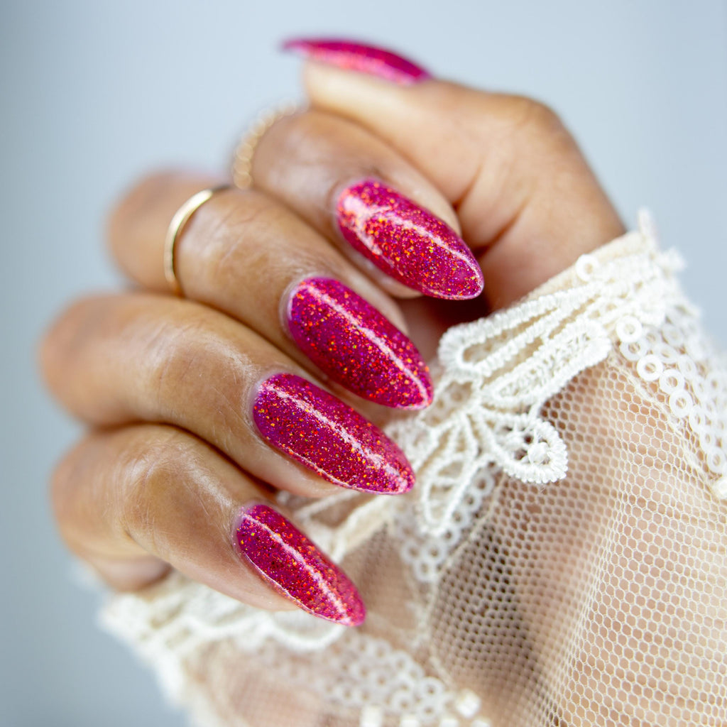Sugared Cranberries | Sparkling Orange Red Holo Nail Polish