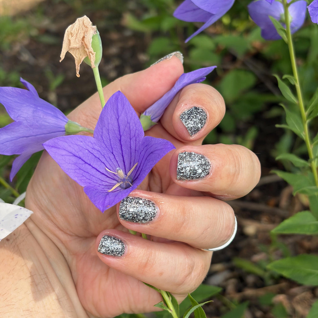 Ripley's Collection | Just Listen to the Scientist!! | Black & White Matte Glitter Polish with Linear Holo
