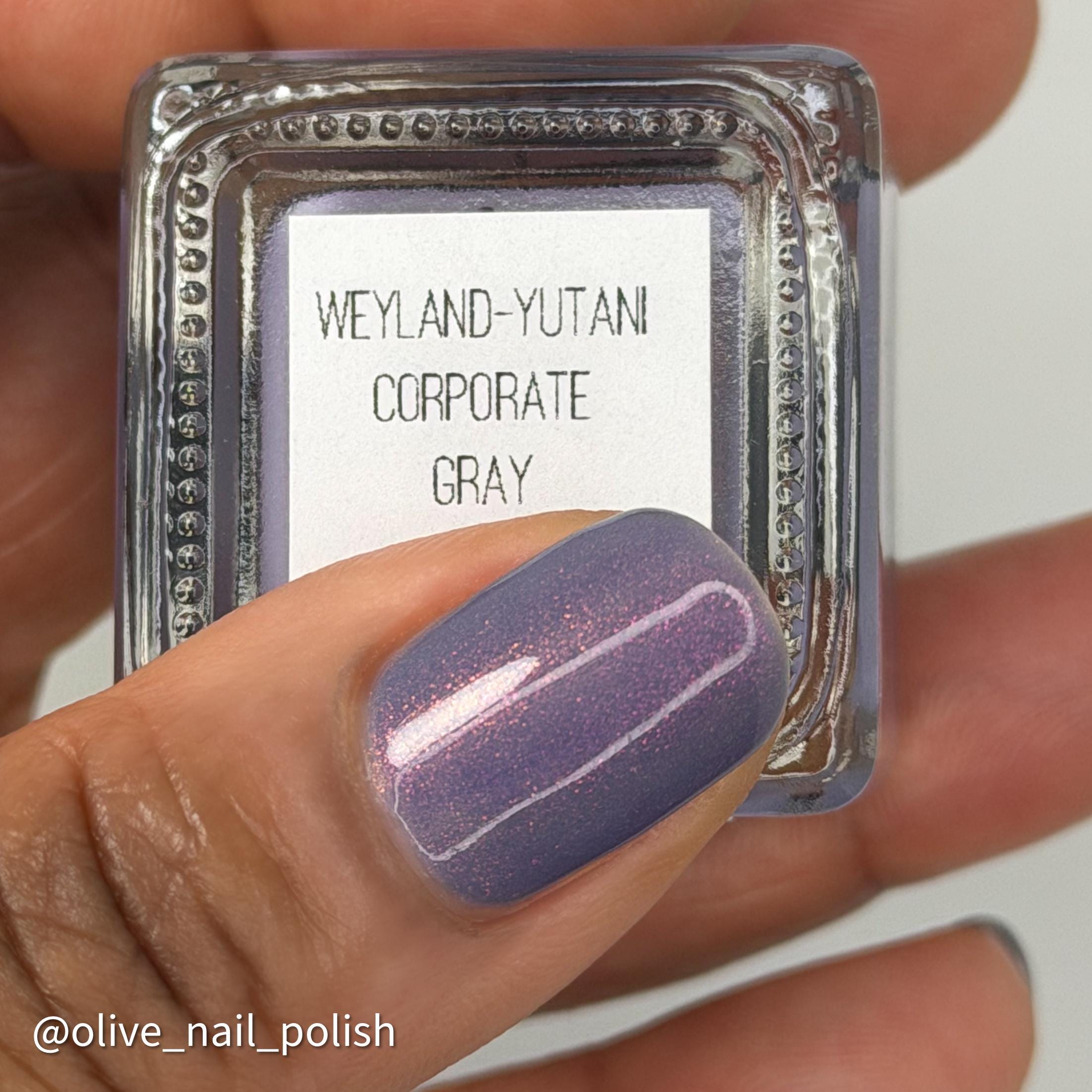 Ripley's Collection | Weyland-Yutani Corporate Gray | Pink shimmer gray crelly