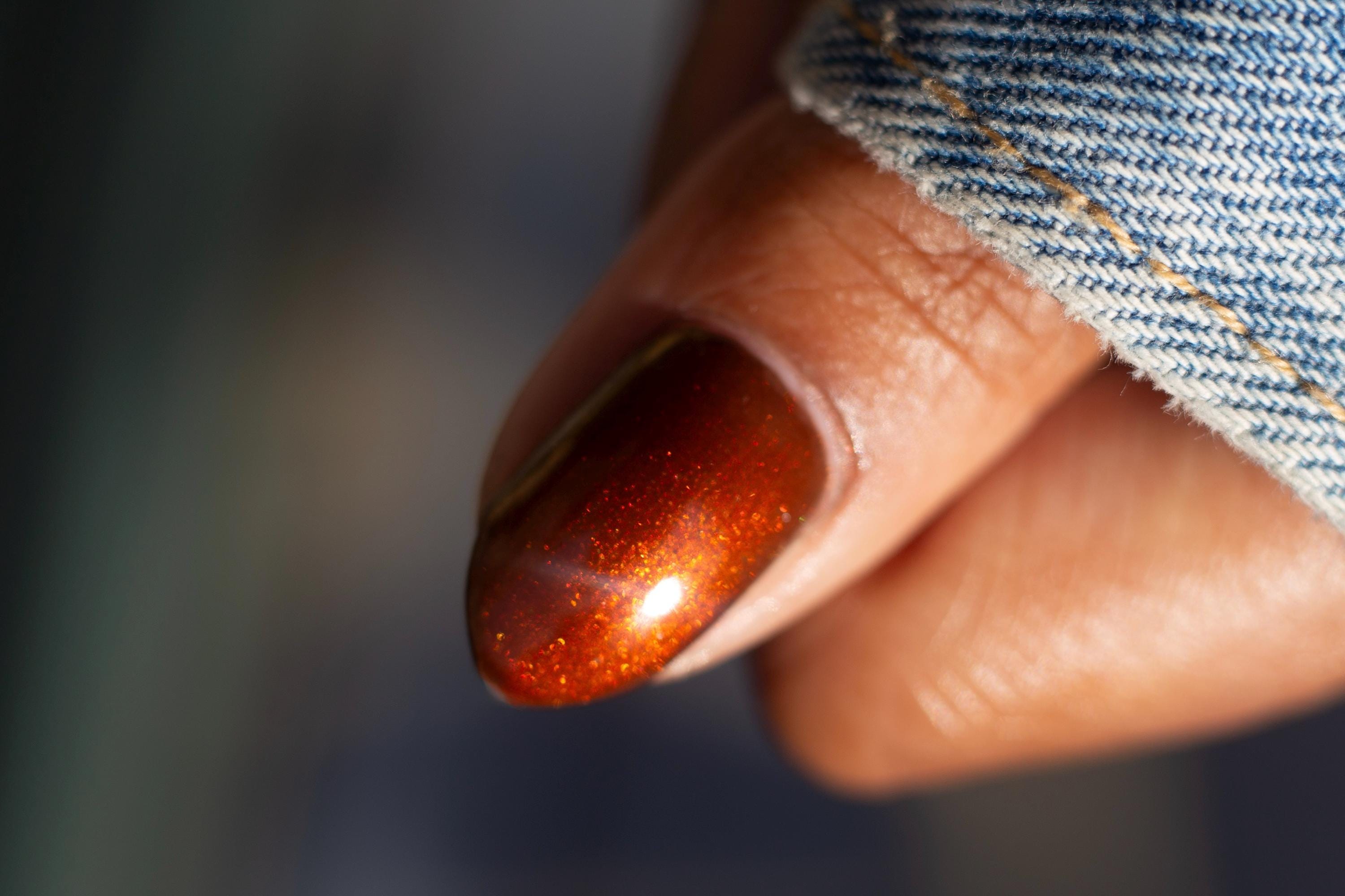 Baby Bigfoot ~ Sienna Brown to Red & Gold Magnetic Nail Polish