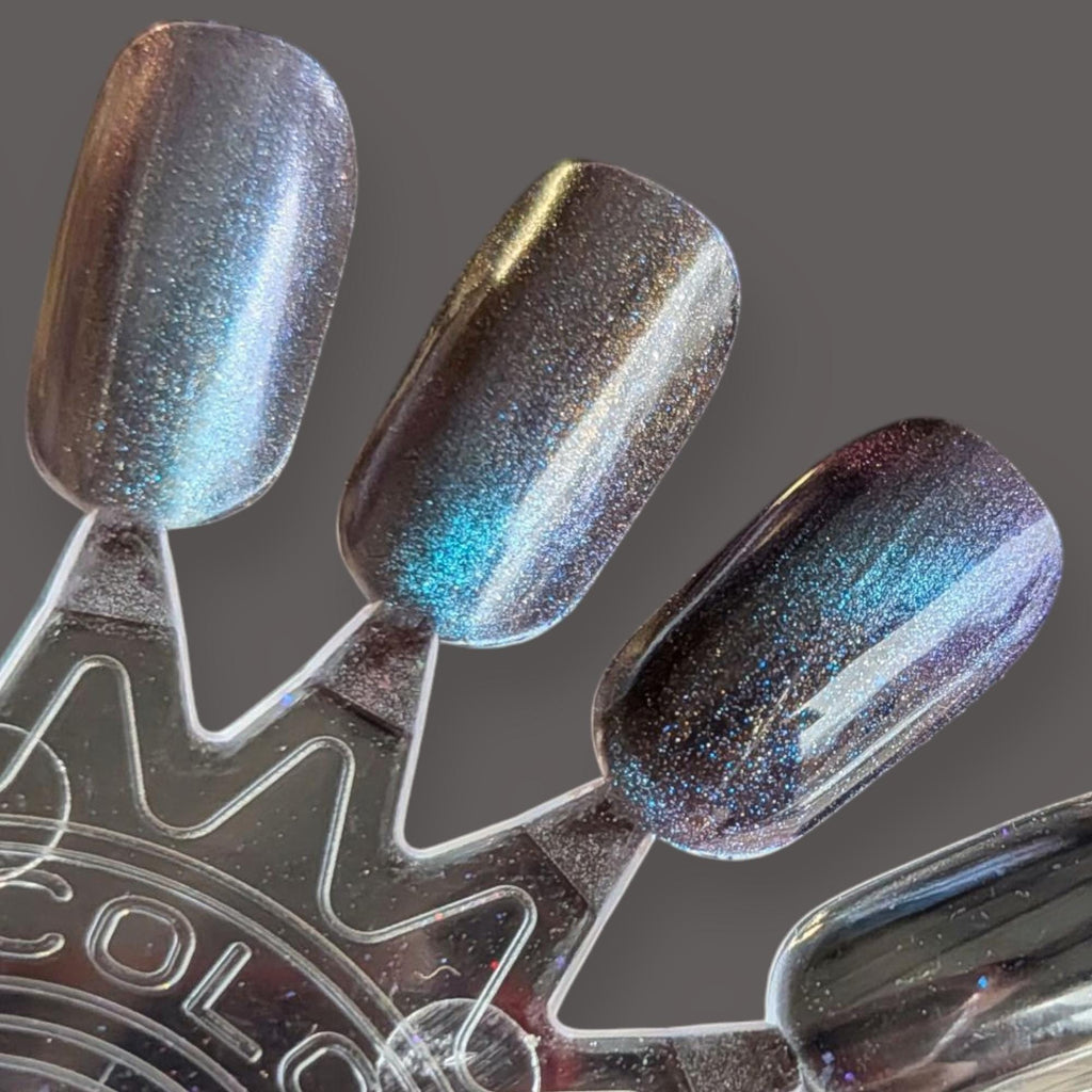 Winter Solstice | Black Auroral Magnetic Color-Shifting Nail Polish with UP scatters | Black Friday Exclusive!
