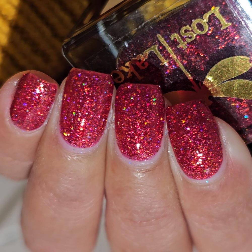 Sugared Cranberries | Sparkling Orange Red Holo Nail Polish
