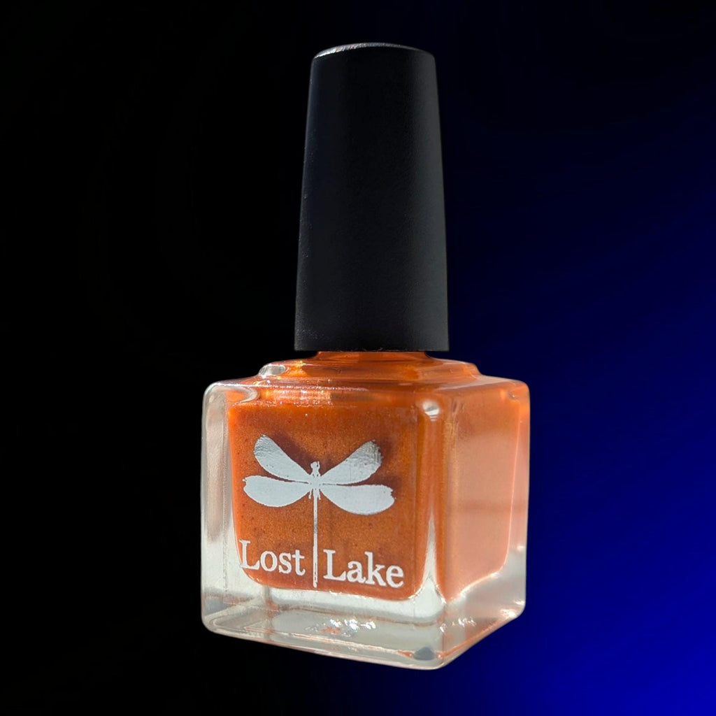 Best O(range) ~ Glowy opaque tangerine shimmer polish