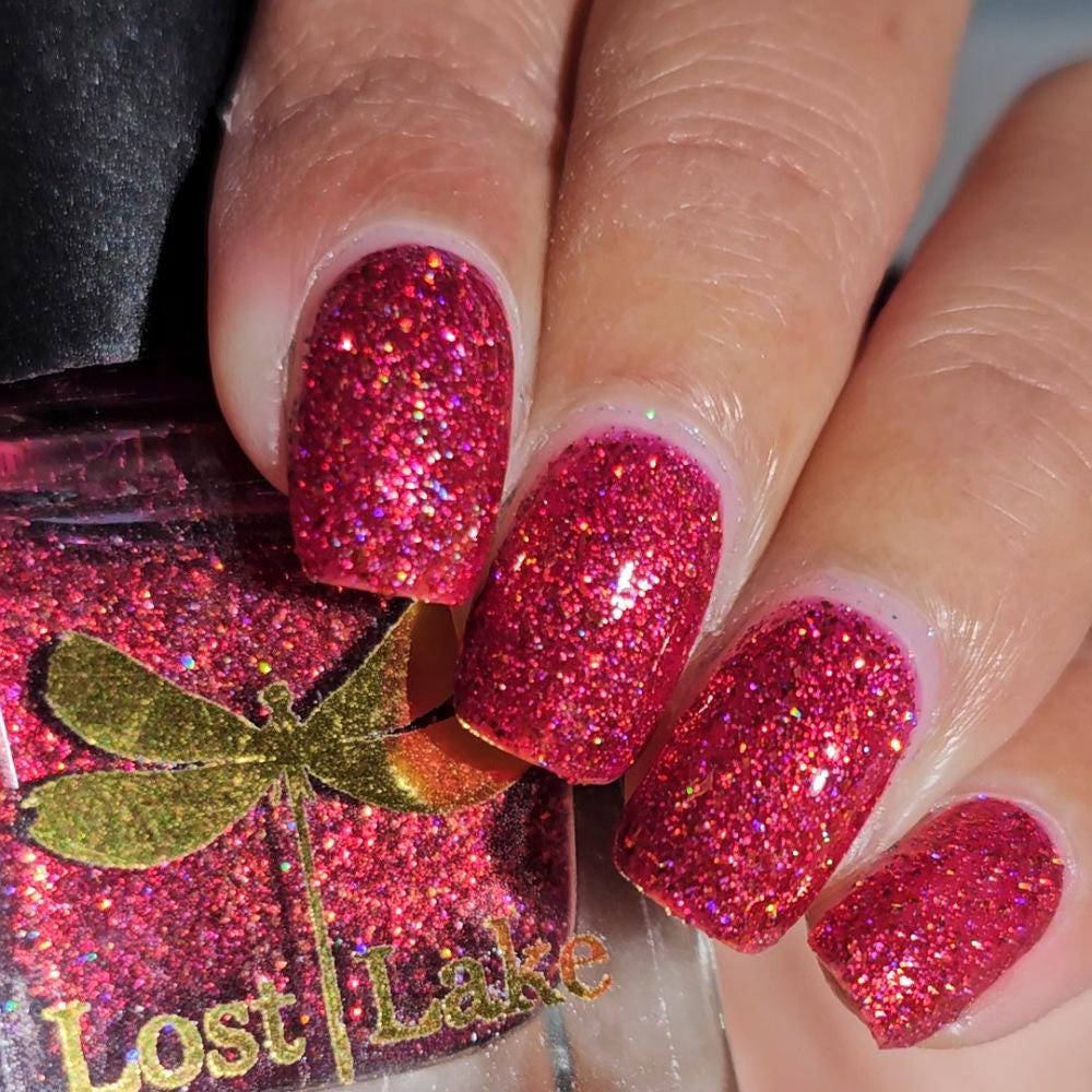 Sugared Cranberries | Sparkling Orange Red Holo Nail Polish