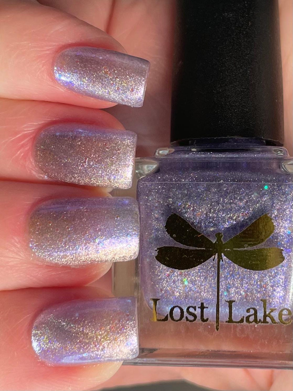 NORAD Santa Tracker | Magnetic pale periwinkle jelly with scattered green and purple holo flecks