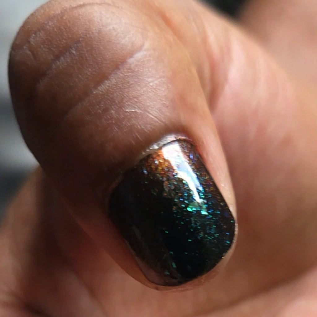 He is Loved | Blackened Jelly & Bronze Magnetic with green flakies