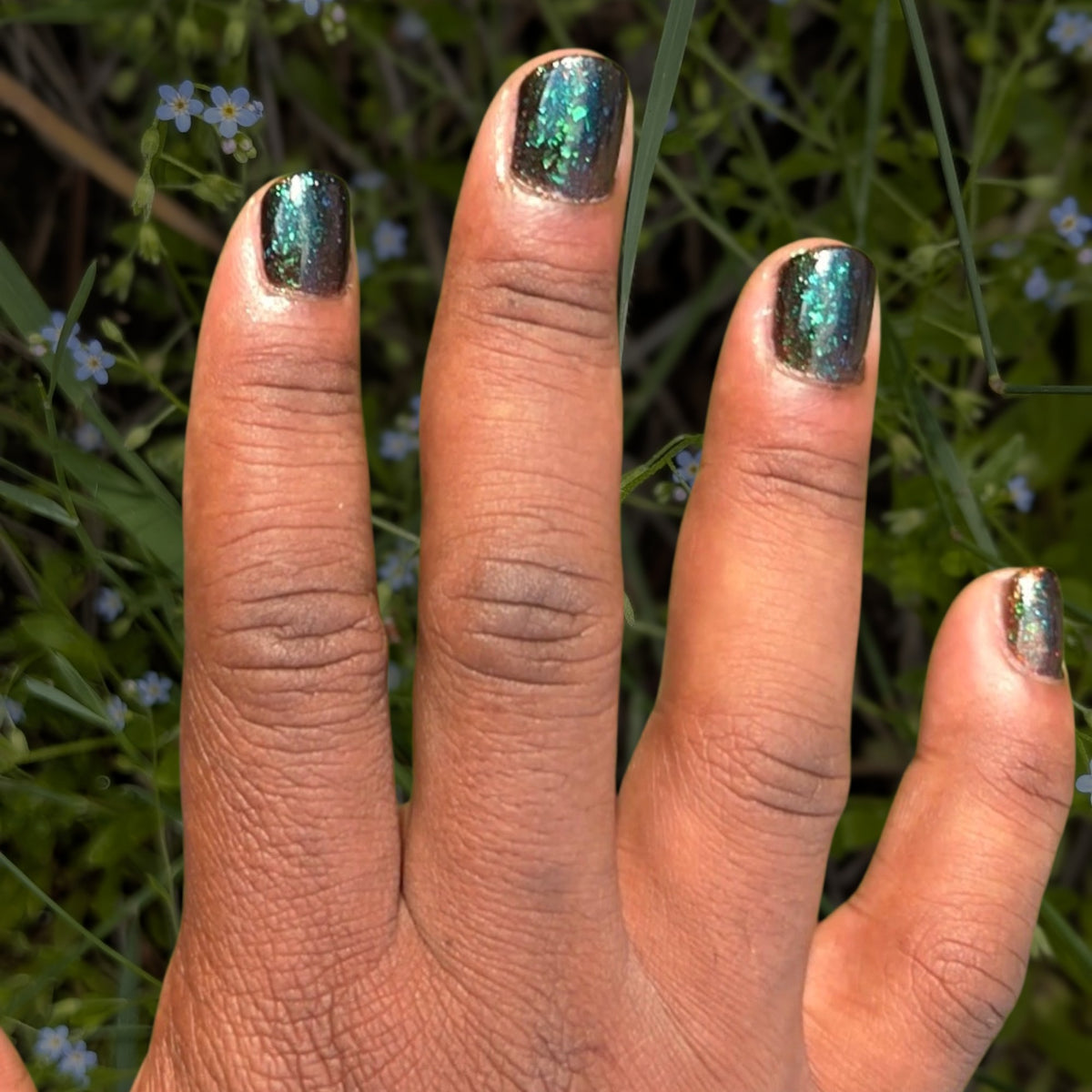 He is Loved | Blackened Jelly & Bronze Magnetic with green flakies