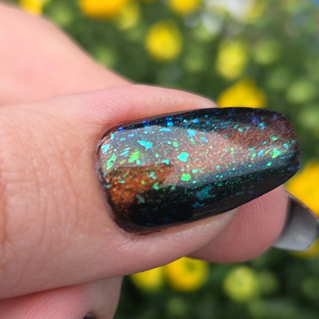 He is Loved | Blackened Jelly & Bronze Magnetic with green flakies