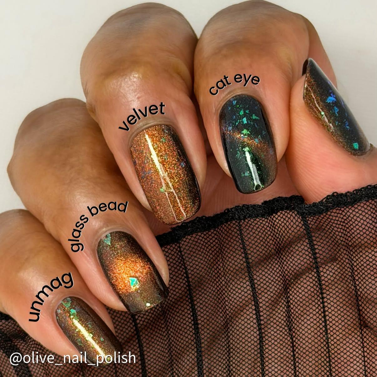 He is Loved | Blackened Jelly & Bronze Magnetic with green flakies