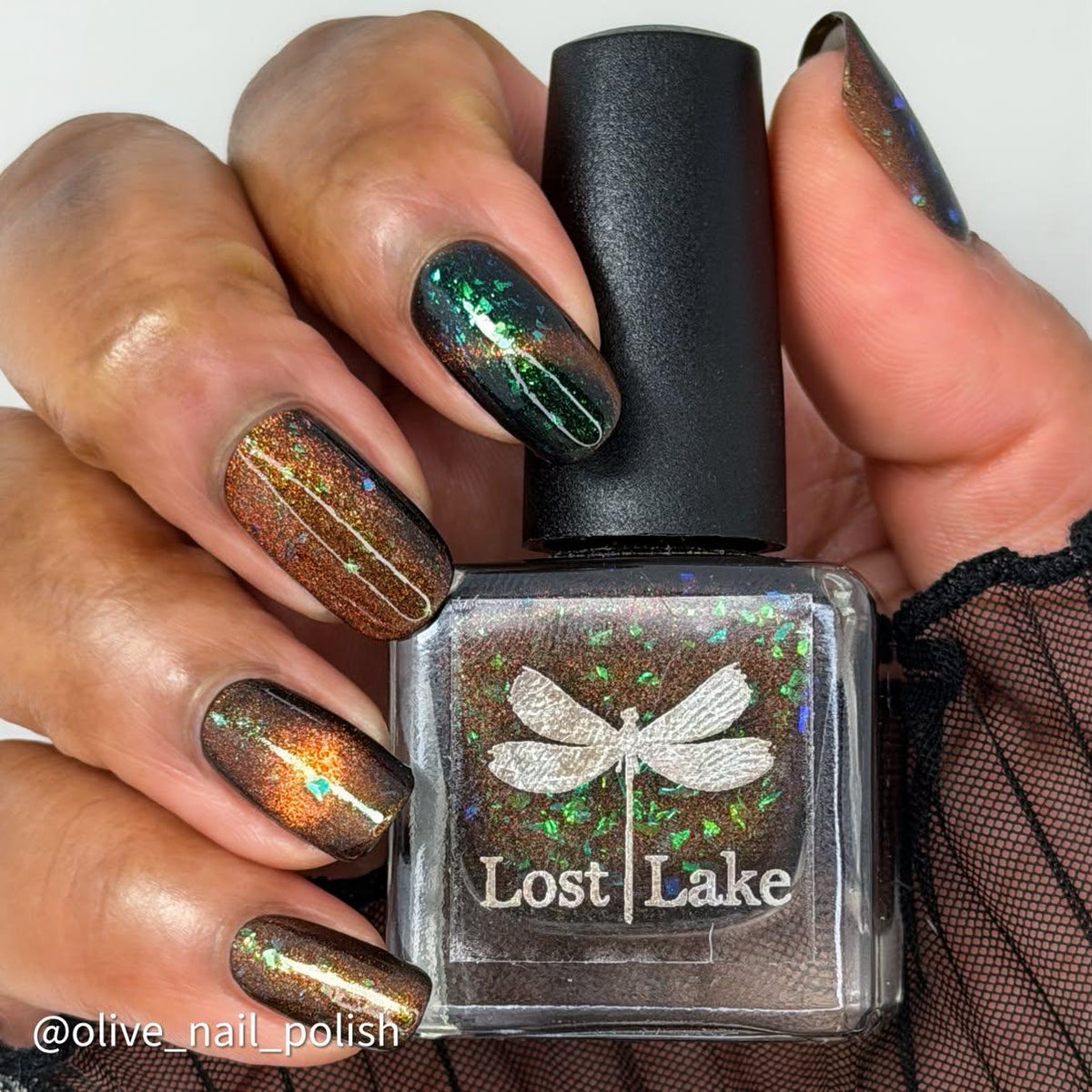He is Loved | Blackened Jelly & Bronze Magnetic with green flakies