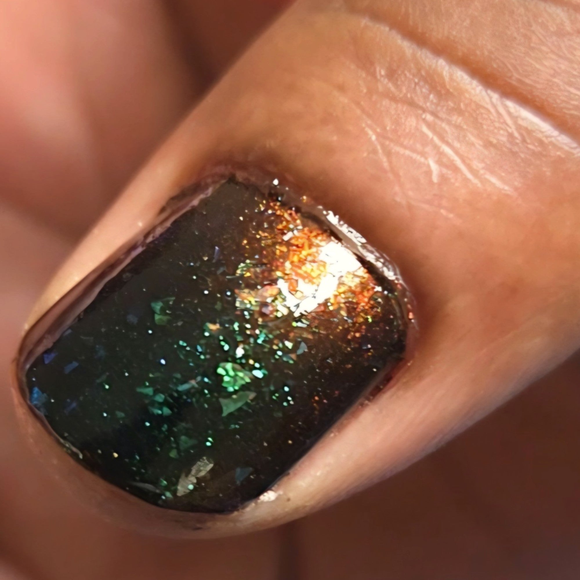He is Loved | Blackened Jelly & Bronze Magnetic with green flakies
